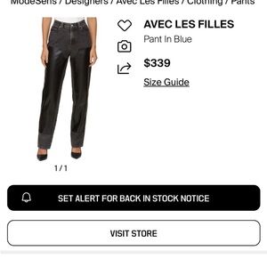Avec Les Filles Black and Gray Straight Leg Jeans